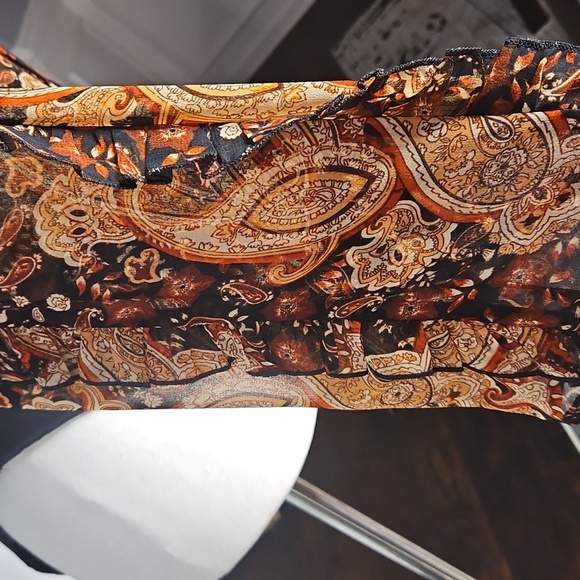 Zara Women's Paisley Semi-Sheer Ruffled Bodysuit - Picture 7 of 15